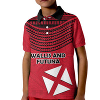 Wallis And Futuna Kid Polo Shirt Polynesian Tattoo Flag Map
