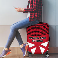 Wallis And Futuna Luggage Cover Polynesian Tattoo Flag Map