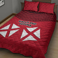 Wallis And Futuna Quilt Bed Set Polynesian Tattoo Flag Map