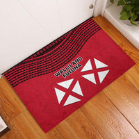 Wallis And Futuna Rubber Doormat Polynesian Tattoo Flag Map