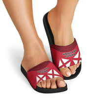 Wallis And Futuna Slide Sandals Polynesian Tattoo Flag Map