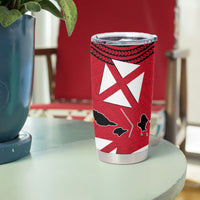 Wallis And Futuna Tumbler Cup Polynesian Tattoo Flag Map