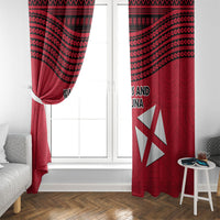 Wallis And Futuna Window Curtain Polynesian Tattoo Flag Map