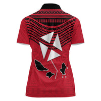 Wallis And Futuna Women Polo Shirt Polynesian Tattoo Flag Map