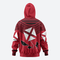 Wallis And Futuna Zip Hoodie Polynesian Tattoo Flag Map
