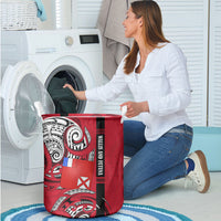 Wallis And Futuna Laundry Basket Tribal Polynesian Tattoo Flag Motif
