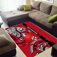 Wallis And Futuna Area Rug Tribal Polynesian Tattoo Flag Motif