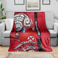 Wallis And Futuna Blanket Tribal Polynesian Tattoo Flag Motif