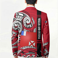 Wallis And Futuna Blazer Tribal Polynesian Tattoo Flag Motif