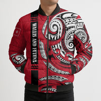Wallis And Futuna Bomber Puffer Jacket Tribal Polynesian Tattoo Flag Motif