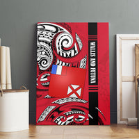 Wallis And Futuna Canvas Wall Art Tribal Polynesian Tattoo Flag Motif
