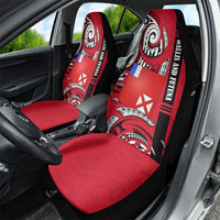 Wallis And Futuna Car Seat Cover Tribal Polynesian Tattoo Flag Motif