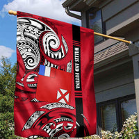 Wallis And Futuna Garden Flag Tribal Polynesian Tattoo Flag Motif