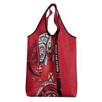 Wallis And Futuna Grocery Bag Tribal Polynesian Tattoo Flag Motif