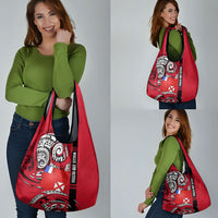 Wallis And Futuna Grocery Bag Tribal Polynesian Tattoo Flag Motif