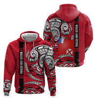 Wallis And Futuna Hoodie Tribal Polynesian Tattoo Flag Motif