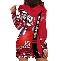Wallis And Futuna Hoodie Dress Tribal Polynesian Tattoo Flag Motif
