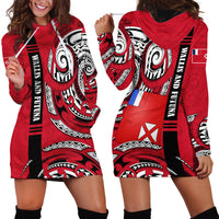 Wallis And Futuna Hoodie Dress Tribal Polynesian Tattoo Flag Motif