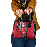 Wallis And Futuna Shoulder Handbag Tribal Polynesian Tattoo Flag Motif
