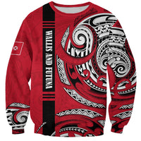 Wallis And Futuna Sweatshirt Tribal Polynesian Tattoo Flag Motif