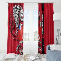 Wallis And Futuna Window Curtain Tribal Polynesian Tattoo Flag Motif