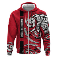 Wallis And Futuna Zip Hoodie Tribal Polynesian Tattoo Flag Motif