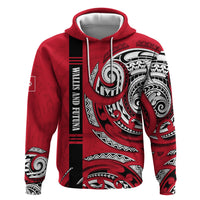 Wallis And Futuna Zip Hoodie Tribal Polynesian Tattoo Flag Motif