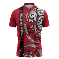 Wallis And Futuna Zipper Polo Shirt Tribal Polynesian Tattoo Flag Motif