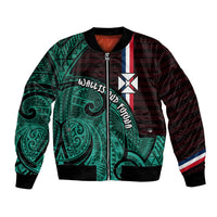 Wallis And Futuna Bomber Jacket Tribal Polynesian Tattoo Heritage Cross Flag