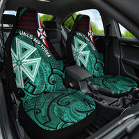 Wallis And Futuna Car Seat Cover Tribal Polynesian Tattoo Heritage Cross Flag