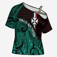 Wallis And Futuna Cross Shoulder Shirt Tribal Polynesian Tattoo Heritage Cross Flag