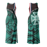 Wallis And Futuna Family Matching Tank Maxi Dress and Hawaiian Shirt Tribal Polynesian Tattoo Heritage Cross Flag