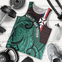 Wallis And Futuna Men Tank Top Tribal Polynesian Tattoo Heritage Cross Flag