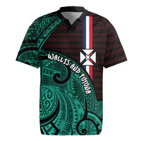Wallis And Futuna Rugby Jersey Tribal Polynesian Tattoo Heritage Cross Flag