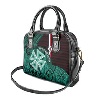 Wallis And Futuna Shoulder Handbag Tribal Polynesian Tattoo Heritage Cross Flag