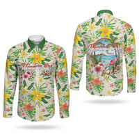 Hawaiian Piko Threads Of Paradise Aloha Couples Matching Short Sleeve Bodycon Dress and Long Sleeve Button Shirt Tropical Hibiscus Plumeria TS04 - Polynesian Pride