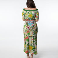 Hawaiian Piko Threads Of Paradise Aloha Puletasi Tropical Hibiscus Plumeria TS04 - Polynesian Pride