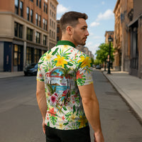 Hawaiian Piko Threads Of Paradise Aloha Zipper Polo Shirt Tropical Hibiscus Plumeria TS04 - Polynesian Pride