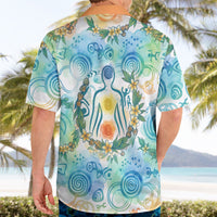 Hawaiian Piko Cultural Pride Aloha Hawaiian Shirt Watercolor Spiral Art - Tropical Plumeria Lei Garland TS04 - Polynesian Pride