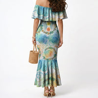 Hawaiian Piko Cultural Pride Aloha Mermaid Dress Watercolor Spiral Art - Tropical Plumeria Lei Garland TS04 - Polynesian Pride