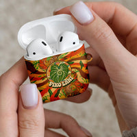 Hawaiian Piko Lani Cultivate I Ka Piko Aloha AirPods Case Retro Psychedelic Taro Leaf - Hibiscus Flowers