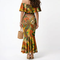 Hawaiian Piko Lani Cultivate I Ka Piko Aloha Mermaid Dress Retro Psychedelic Taro Leaf - Hibiscus Flowers