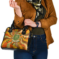 Hawaiian Piko Lani Cultivate I Ka Piko Aloha Shoulder Handbag Retro Psychedelic Taro Leaf - Hibiscus Flowers