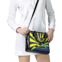 Waimanalo Oahu Hawaii Surfing Shoulder Handbag Tropical Beach Retro Sunburst Surfboard