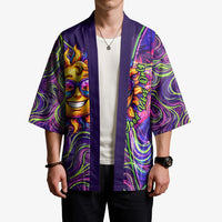 Waimanalo Hawaii Sun Rabbit Kimono Psychedelic Trippy Neon Swirl Graphic