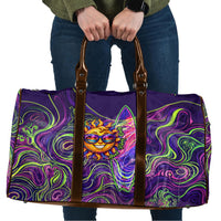 Waimanalo Hawaii Sun Rabbit Travel Bag Psychedelic Trippy Neon Swirl Graphic