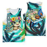 Hawaii Waimanalo Sea Turtle Basketball Jersey Cute Tropical Beach Aloha Spirit Cartoon