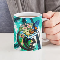 Hawaii Waimanalo Sea Turtle Ceramic Mug Cute Tropical Beach Aloha Spirit Cartoon