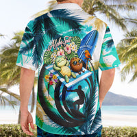 Hawaii Waimanalo Sea Turtle Hawaiian Shirt Cute Tropical Beach Aloha Spirit Cartoon