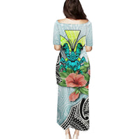 Polynesian Hawaii Family Matching Puletasi Dress and Hawaiian Shirt Kanaka with Crab Tribal tattoo TS04 - Polynesian Pride